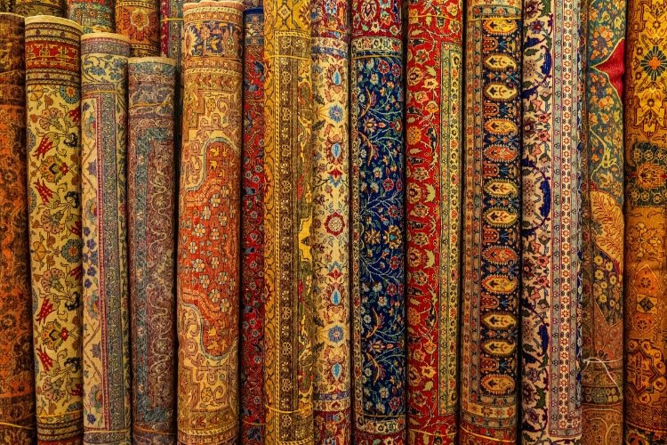 Colorful Display of Traditional Style washable Rugs